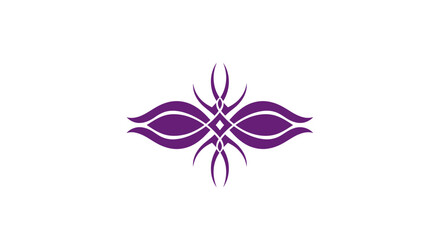 Purple Decorative Design with Symmetrical Patterns.