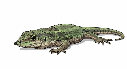 Obraz premium Sleek eel swimming gracefully underwater, showcasing its vibrant green color and unique body shape