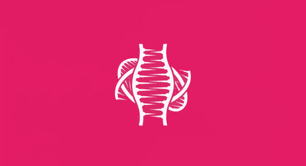 Modern stylized DNA helix symbol representing science and genetics.