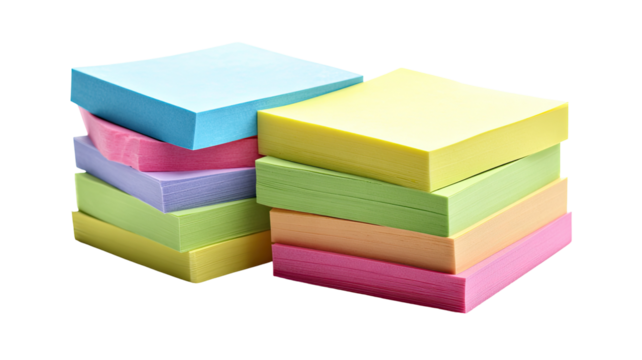 Stack of colorful sticky notes (1)