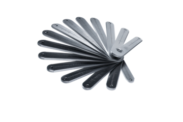 Metal measuring tools, fan-like arrangement