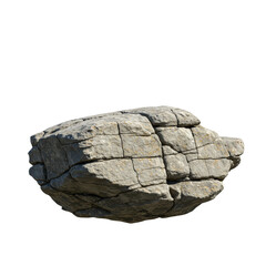 Floating A Dry Rock Island isolated on white transparent background, PNG  