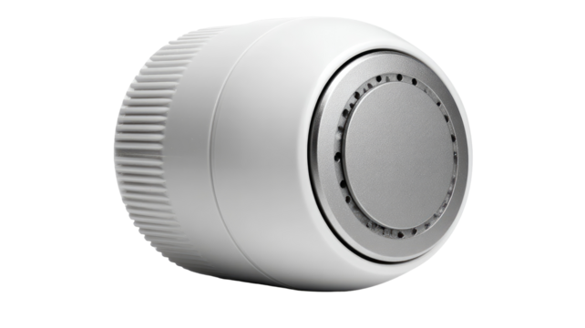 Smart Thermostat Closeup, Rotating, White, Modern, Studio