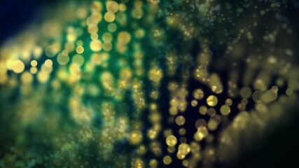 Fiber optics background with glowing light spots and abstract binary code pattern - Powered by Adobe