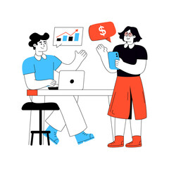 Premium download illustration of financial talk