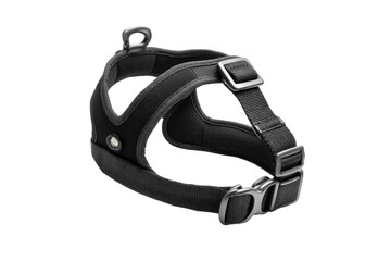Naklejka premium Dark gray dog harness, showing adjustable straps and buckles. Functional, lightweight design