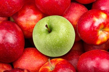 Fresh ripe tasty sweet apples fruits