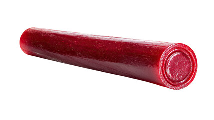 Red cylindrical rod, smooth surface, slight indent