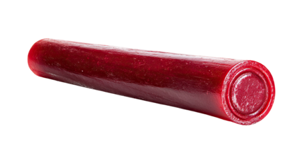 Red cylindrical rod, smooth surface, slight indent