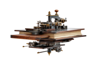 Antique bookbinding machine