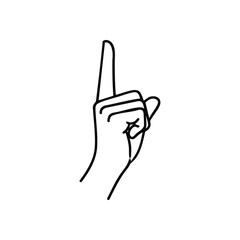 Upward Pointing Hand Gesture. Striking monochrome graphic of a human hand indicating upwards. This powerful image signifies leadership, guidance, unity, or importance.
