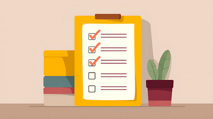 Subscription service promotional layout with checklist benefits