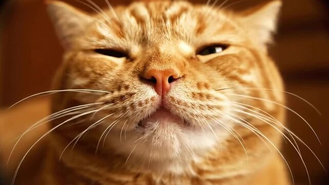 Cute Cat Close Up View