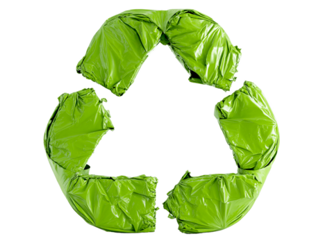 recycle symbol on white background