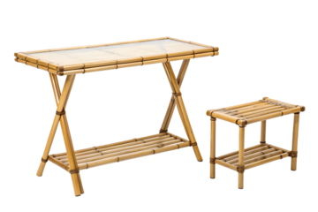 Elegant Bamboo Table and Stool Set A Stylish and Eco-Friendly Addition to Any Living Space for Comfort and Style