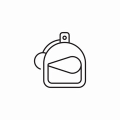 backpack bottle front icon sign vector