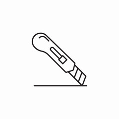 box cutter blade icon sign vector