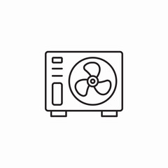 external ac unit icon sign vector