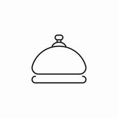 front desk bell icon sign vector