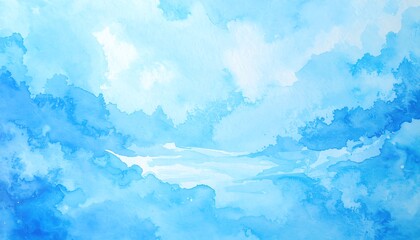 Obraz premium Light blue watercolor sky