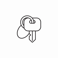 key ring house icon sign vector