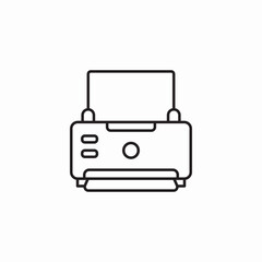 printer paper output icon sign vector