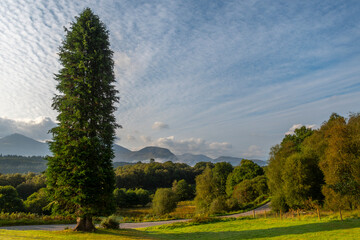 View of the Nevis Mountain Range in Scotland