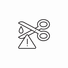 warning sharp object icon sign vector