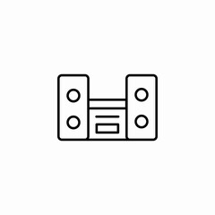 dual speaker stereo icon sign vector