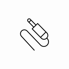 headphone jack cord icon sign vector