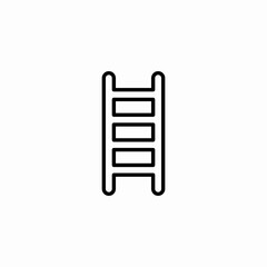 ladder climbing up icon sign vector