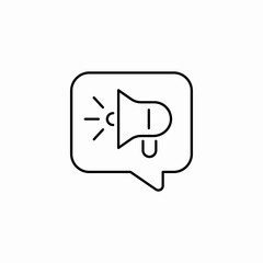 megaphone speech bubble icon sign vector