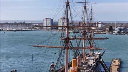 Obraz premium HMS Warrior ship in Portsmouth