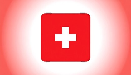 Fototapeta premium Red first-aid kit icon