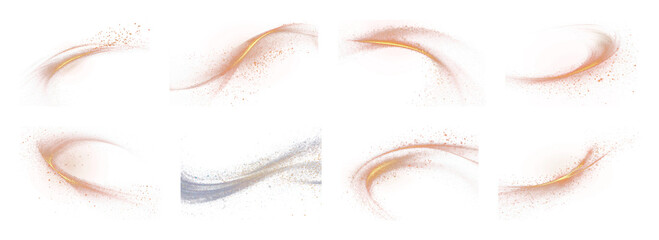 PNG Dynamic abstract swirling motion, element set on transparent background