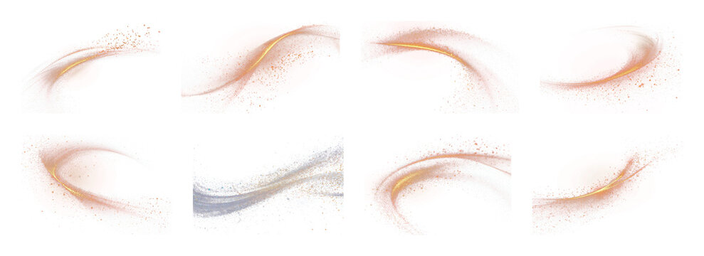 PNG Dynamic abstract swirling motion, element set on transparent background