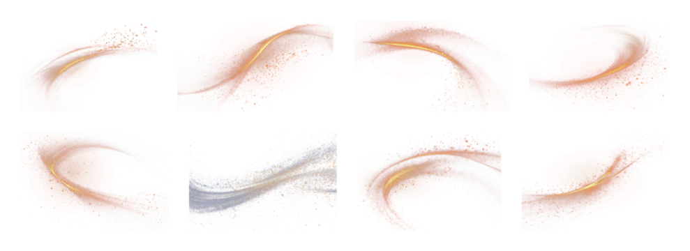 PNG Dynamic abstract swirling motion, element set on transparent background