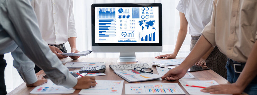 Business data dashboard provide brisk business intelligence analytic for marketing strategy planning