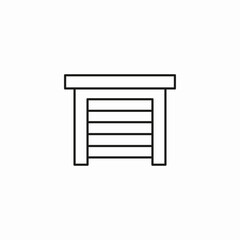 garage door icon icon sign vector