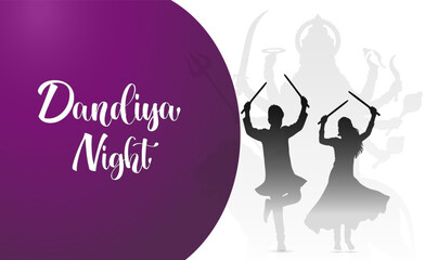 Traditional Navratri Celebration, Garba Dance Vector Design