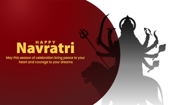 Navratri Festival Vector Art, Goddess Durga Illustration