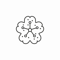 cherry blossom flower icon sign vector