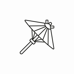 japanese paper umbrella icon sign vector