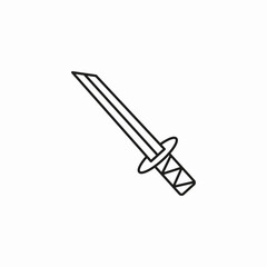 samurai katana sword icon sign vector