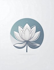 Fototapeta premium Elegant lotus flower graphic