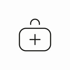 first aid kit icon sign vector