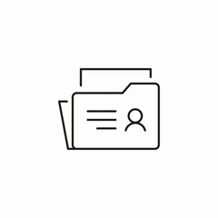 folder user data icon sign vector