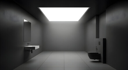 Minimalist Bathroom Design With Elegant Architecture And Modern Toilet Fixtures Presentation