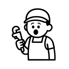 character emotion plumber surprise vector on white background
Vector icon character with emotion