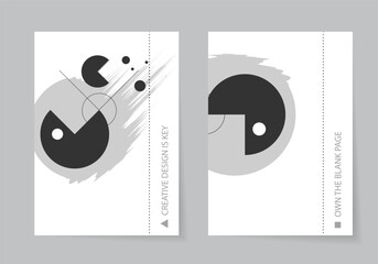 Abstract figure of dirty paint drips on the cover. Vector format